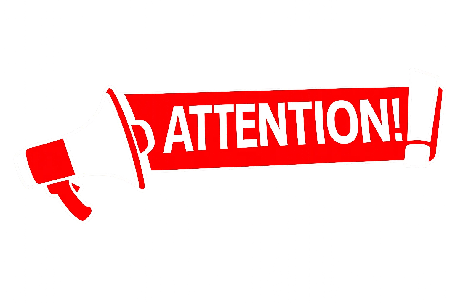 Attention megaphone banner